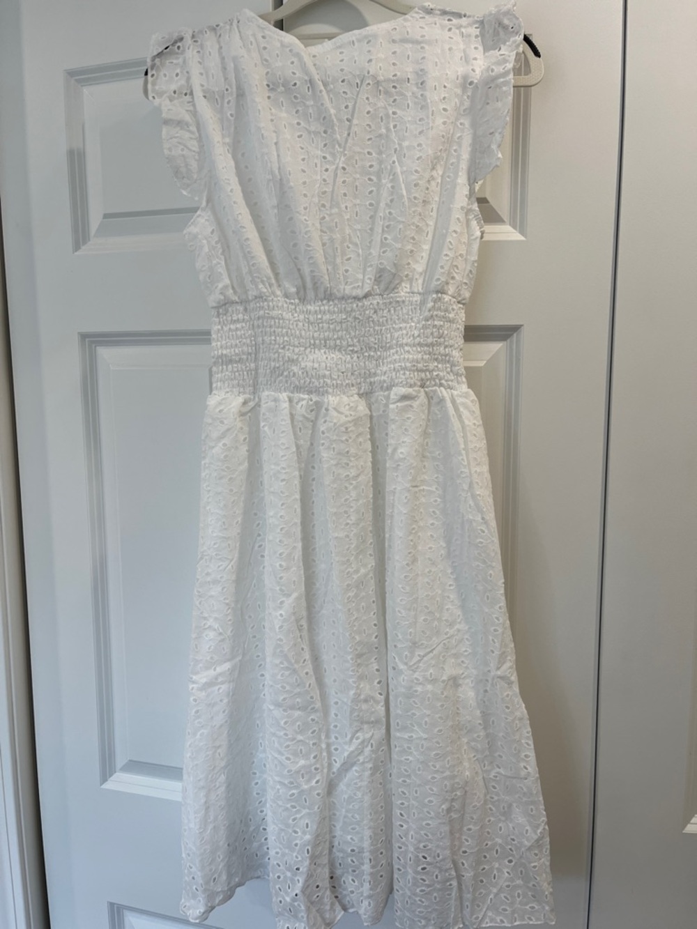 NWT. White Eyelet Fit-and-Flare Sundress - Picture 8 of 8